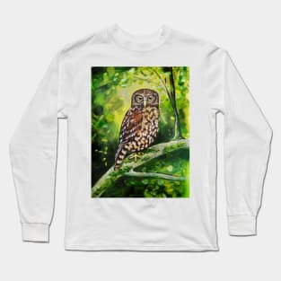 Morepork Owl by Ira Long Sleeve T-Shirt